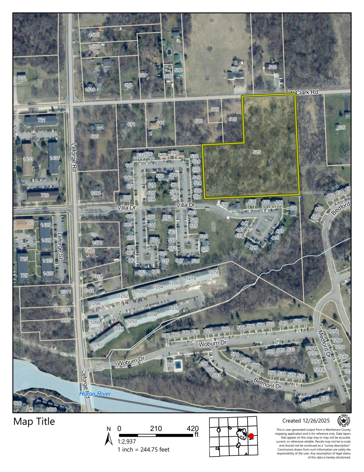 525 West Clark Road Ypsilanti, MI 48198 - Photo 3 of 21 Aerial 525 W Clark