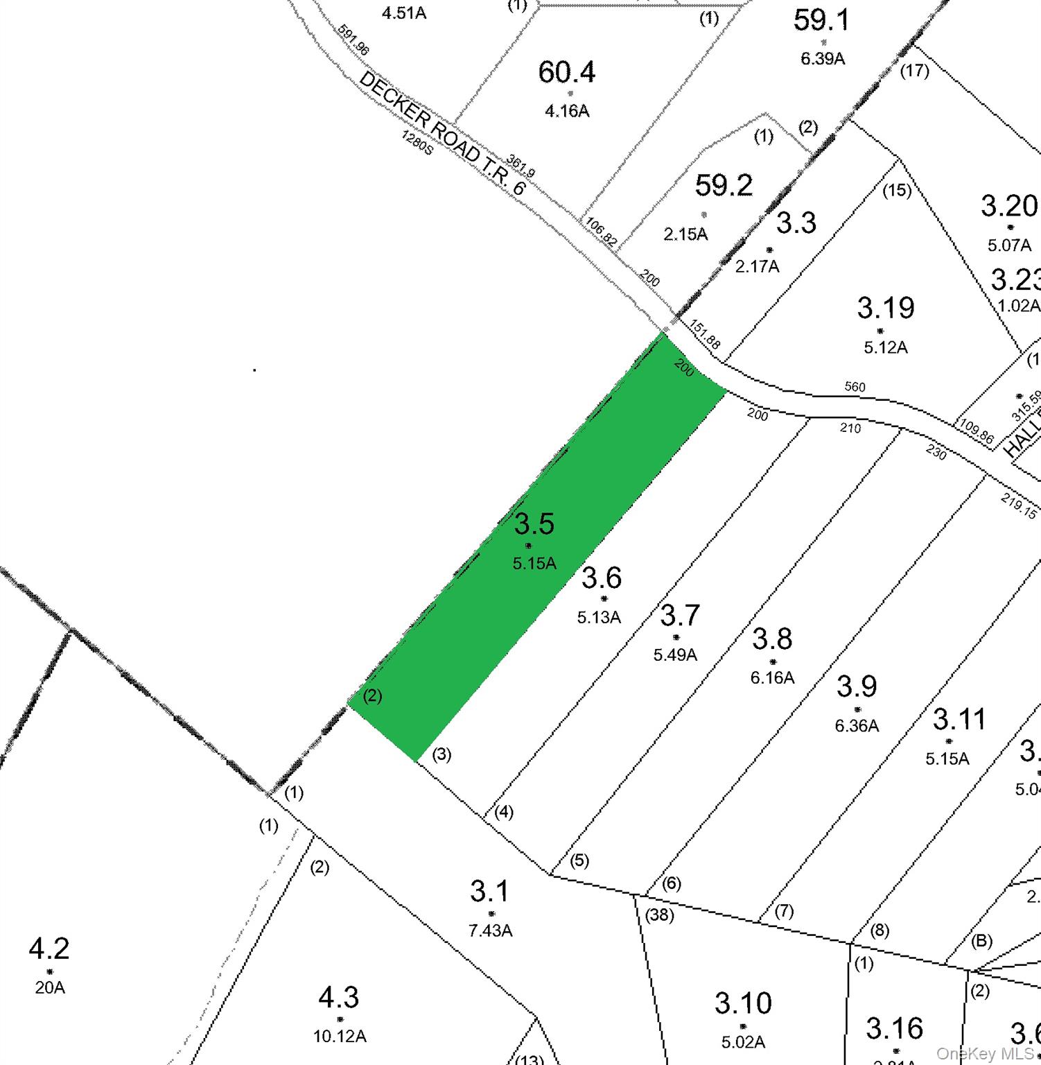 Decker Road Glen Spey, NY 12737 - Photo 1 of 2 Map showing property parcel
