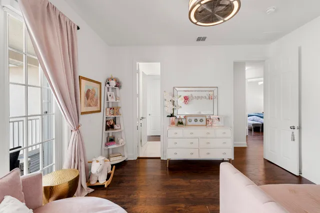 a view of a room with baby toys