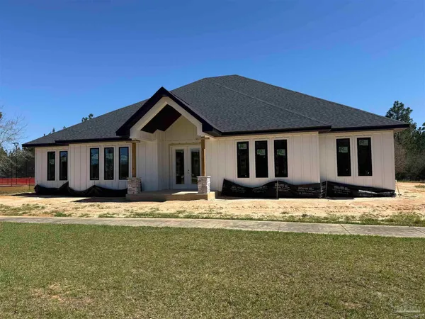 a front view of a house