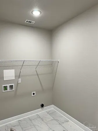an empty room with a workbench
