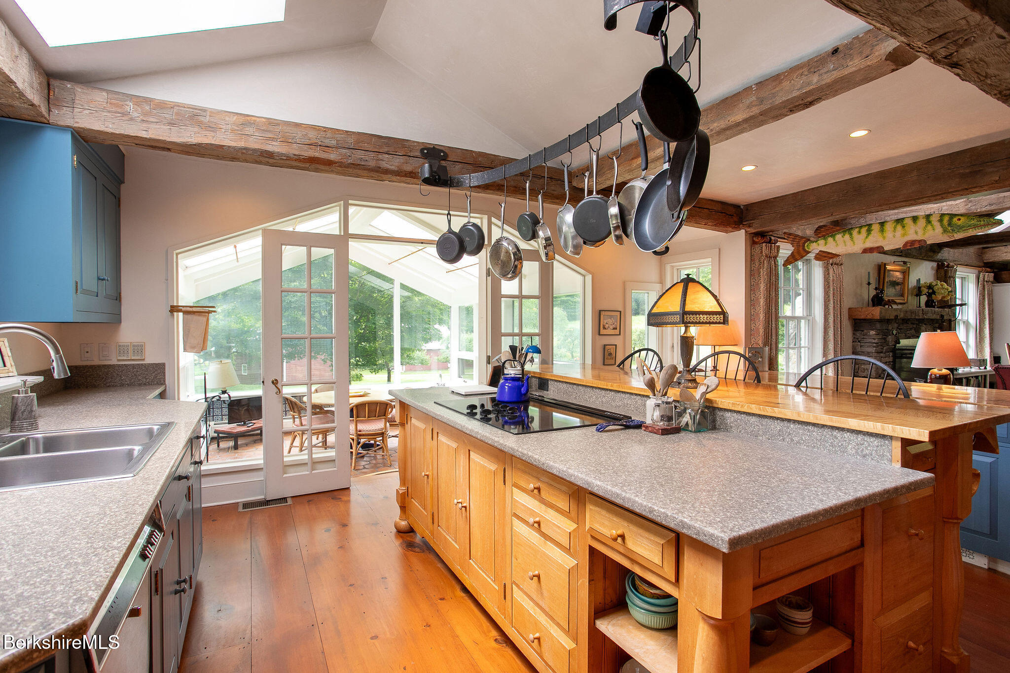 Undisclosed Address West Stockbridge, MA 01236 - Photo 21 of 61 a view of a kitchen counter top space with furniture and floor to ceiling window
