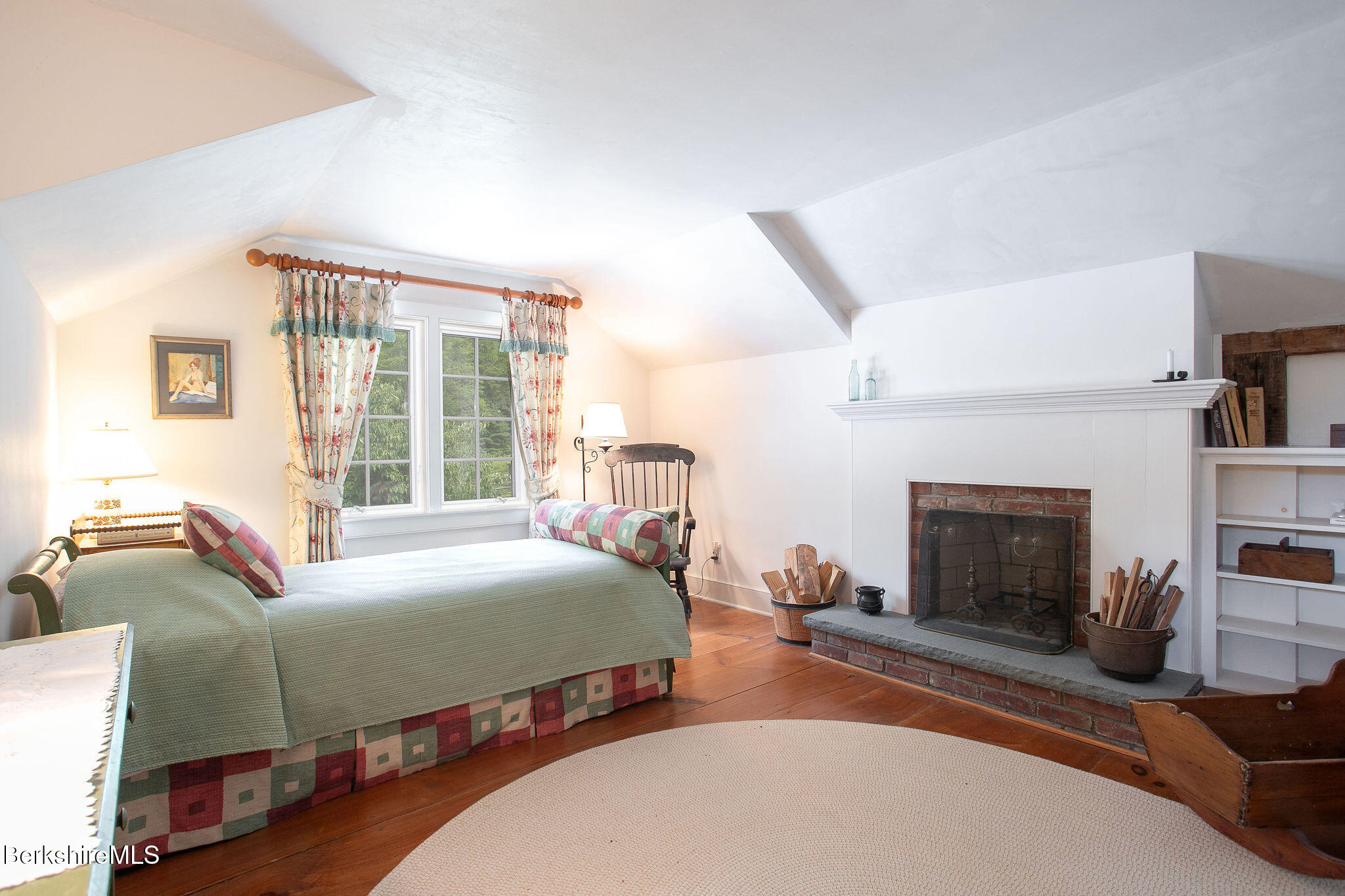 Undisclosed Address West Stockbridge, MA 01236 - Photo 48 of 61 a bedroom with a bed and a fireplace