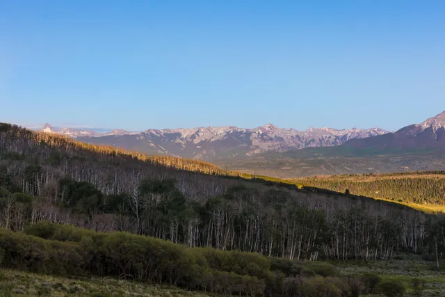 a view of city and mountain
