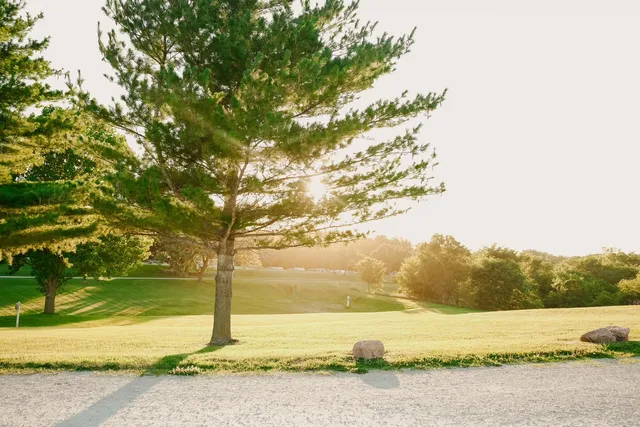 a front view of a building