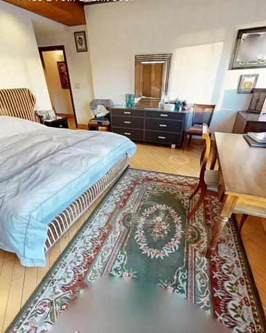 a bed room with a bed