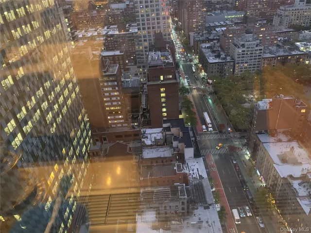 a view of a city with tall buildings