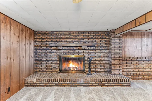 a view of a wooden door of a house