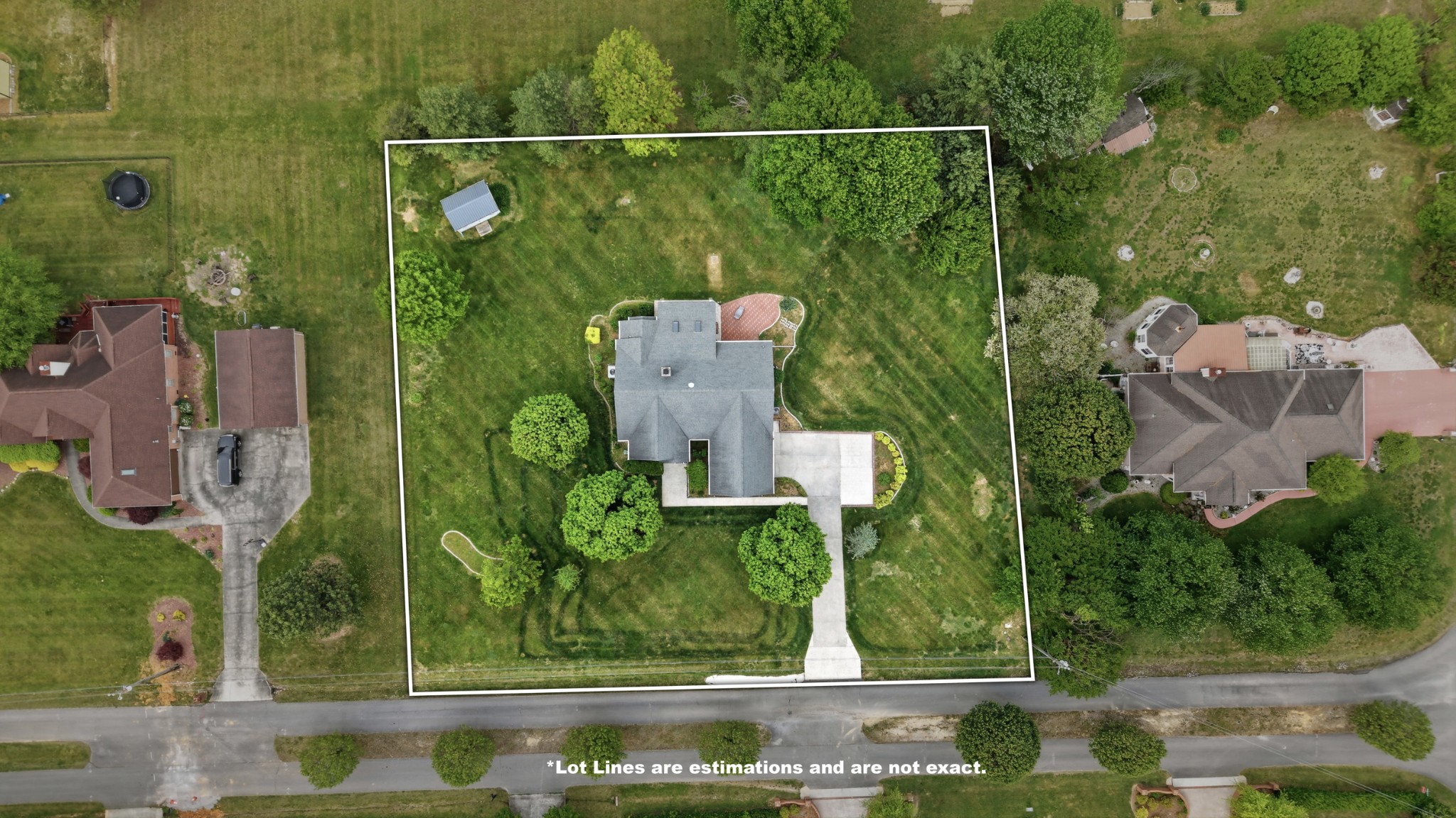 213 Maple Springs Drive Manchester, TN 37355 - Photo 52 of 58 an aerial view of a residential houses with outdoor space and street view