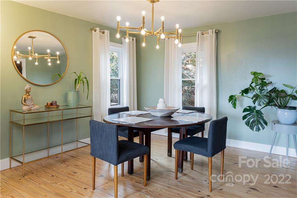 170 South Delano Road Asheville, NC 28805 - Photo 22 of 48 a view of a dining room with furniture and wooden floor