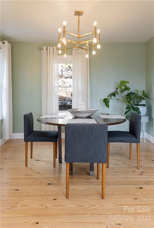 170 South Delano Road Asheville, NC 28805 - Photo 23 of 48 a view of a dining room with furniture and wooden floor