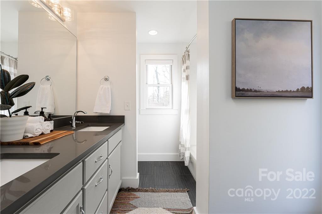 170 South Delano Road Asheville, NC 28805 - Photo 27 of 48 a bathroom with a sink and a mirror