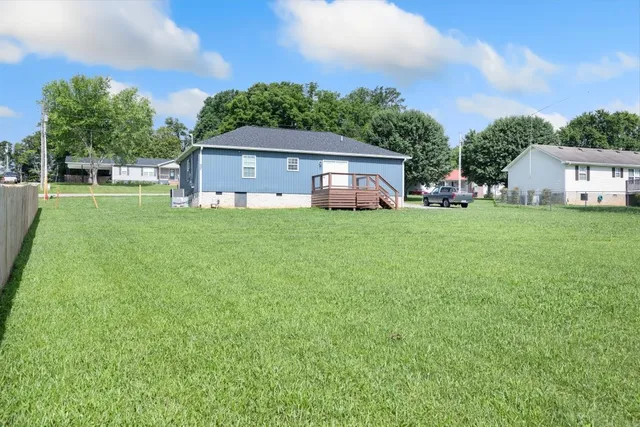 a house view with a garden space