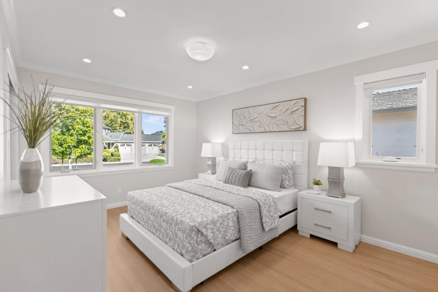 2219 Maykirk Road San Jose, CA 95124 - Photo 51 of 100 a bedroom with a large bed and a large window