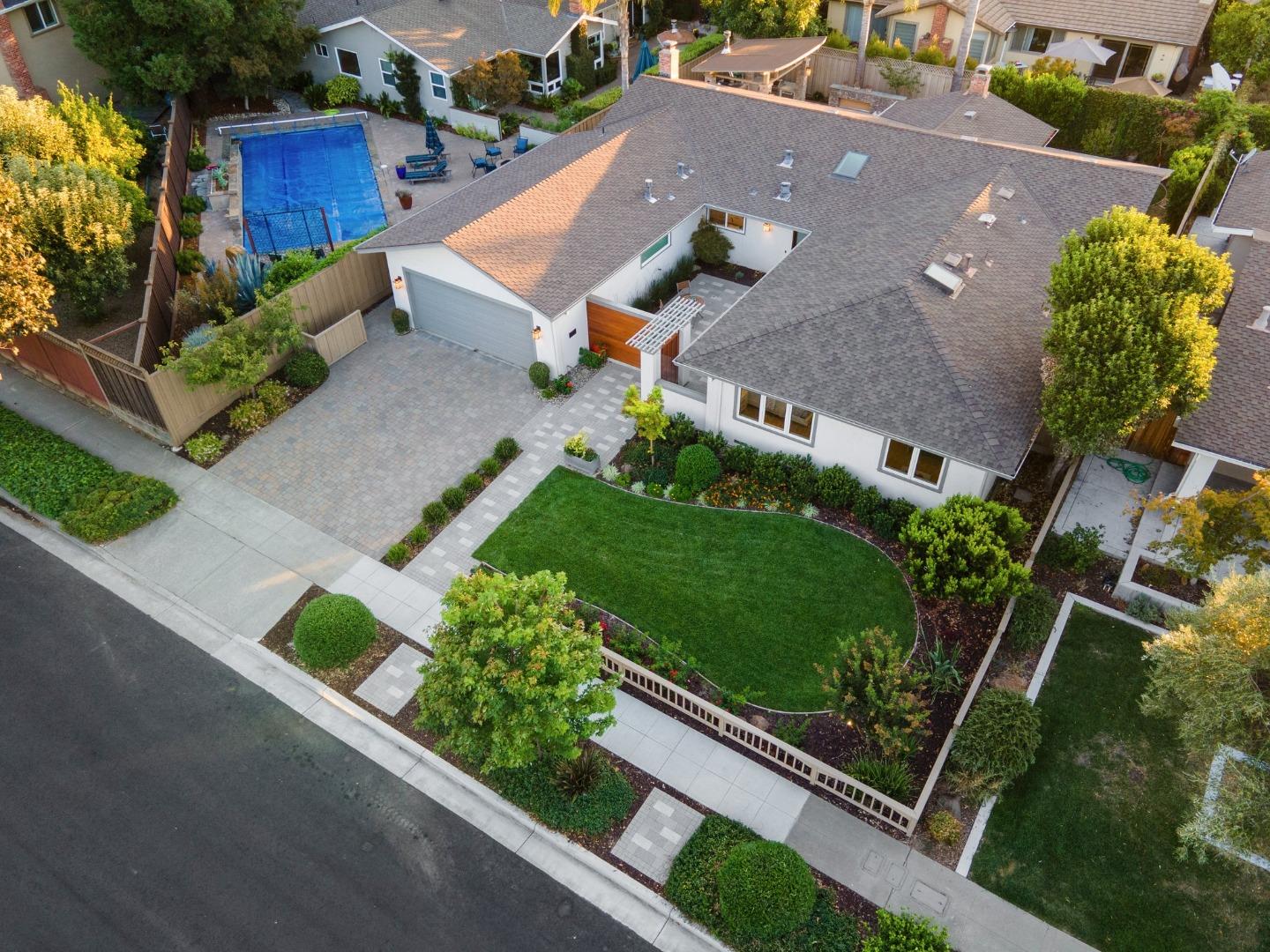 2219 Maykirk Road San Jose, CA 95124 - Photo 76 of 100 an aerial view of a house with garden space and street view