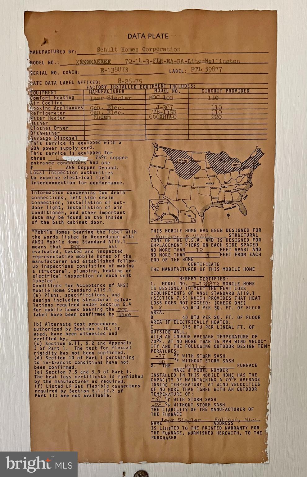 17138 Holly Road, Unit 69 Lewes, DE 19958 - Photo 13 of 23 Manufacturer's Data Sheet