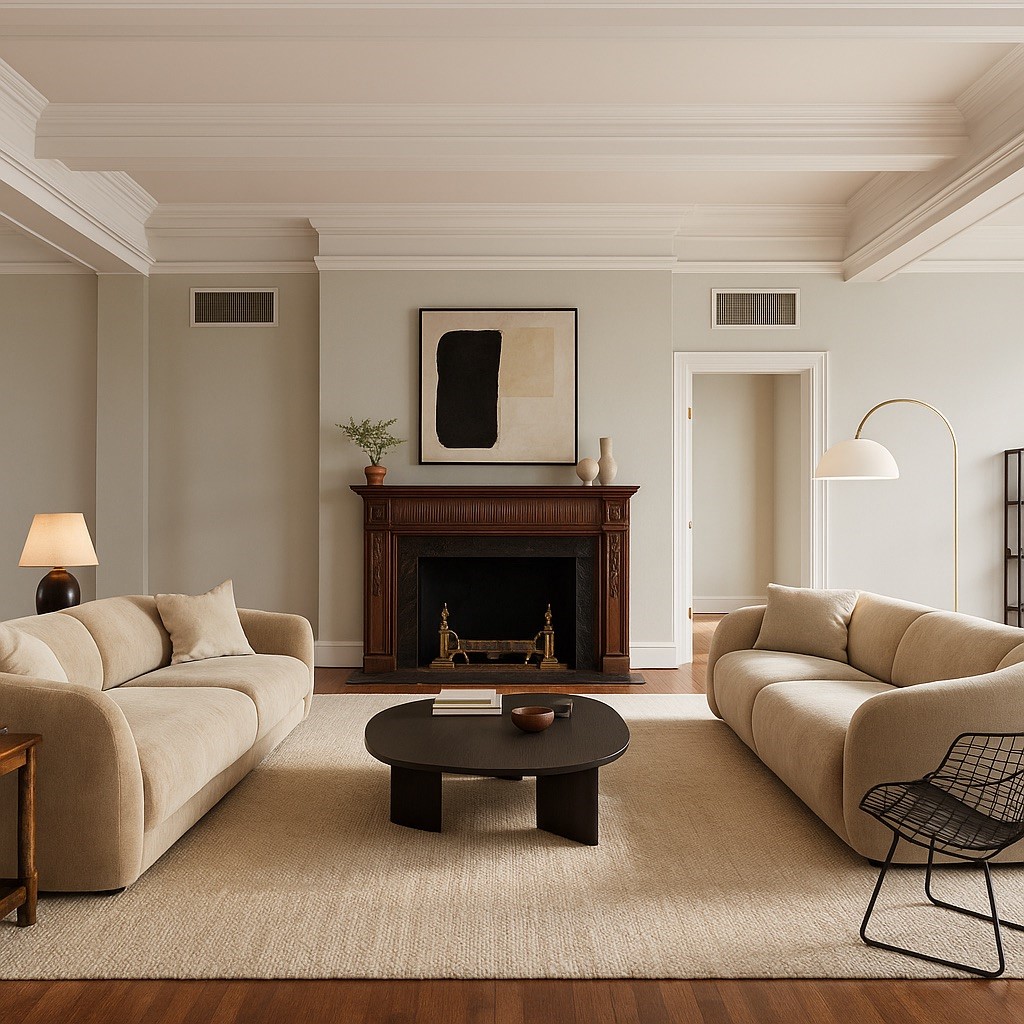 1700 Main Street, Unit 7B Houston, TX 77002 - Photo 1 of 50 a living room with furniture and a fireplace