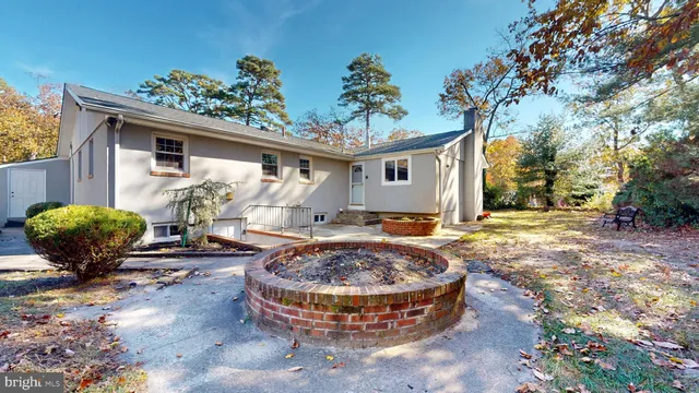 an aerial view of residential house with outdoor space
