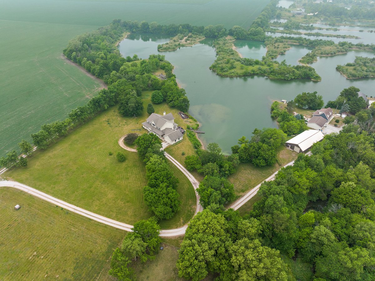 10739-451 North 1300 E Road Chenoa, IL 61726 - Photo 50 of 55 an aerial view of a residential houses with outdoor space
