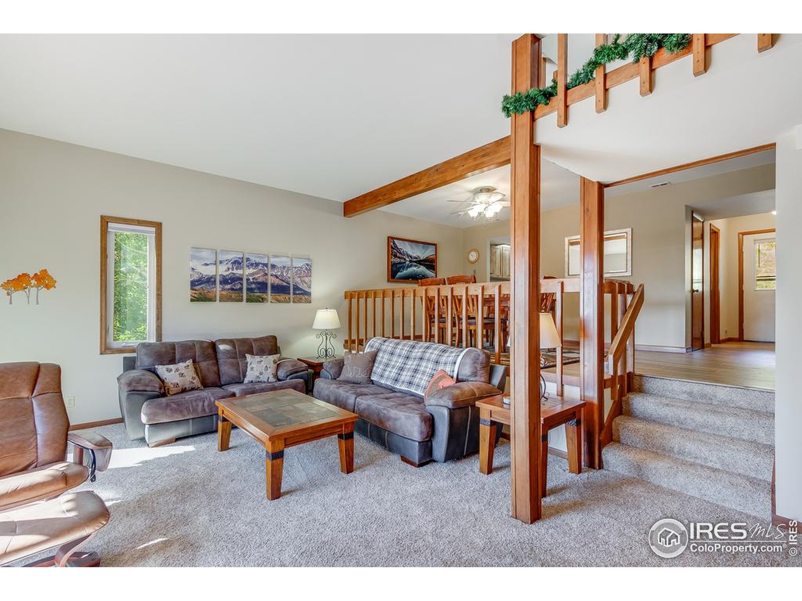 1070 Crestview Court, Unit 4 Estes Park, CO 80517 - Photo 7 of 28 a living room with furniture and a wooden floor