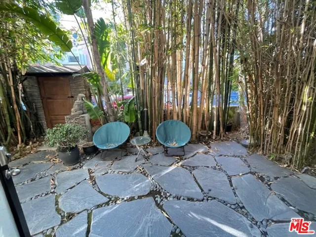 a view of a backyard