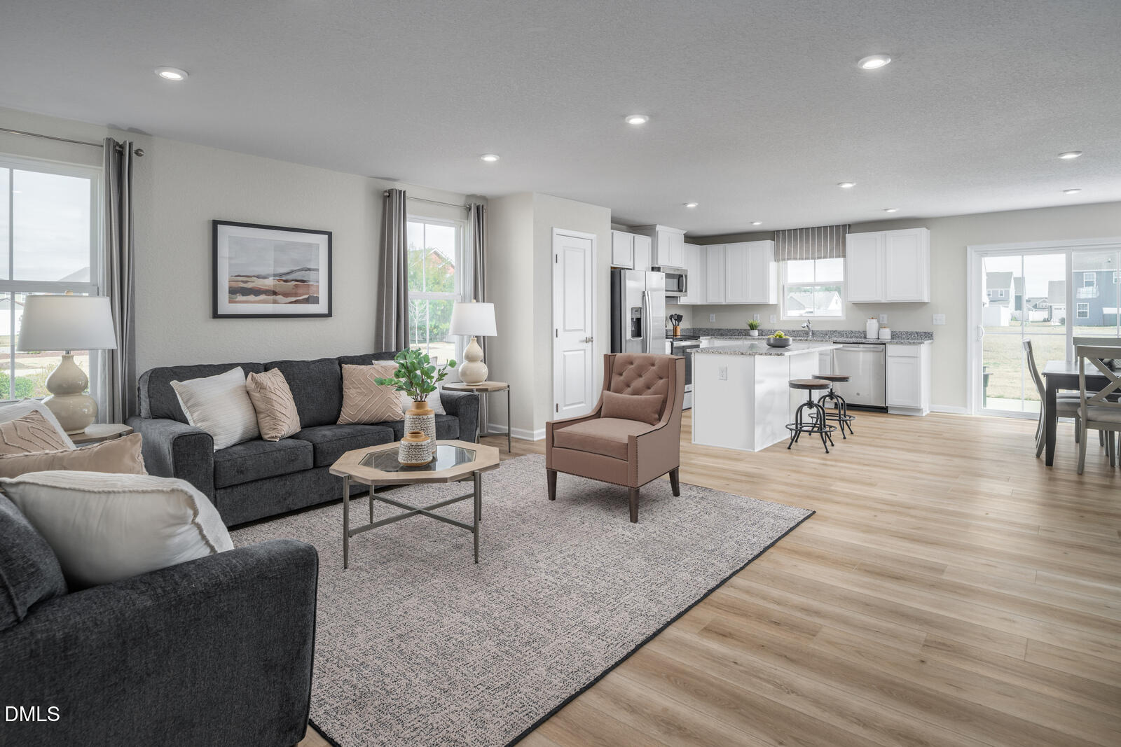 4070 Dragonfly Road Bailey, NC 27807 - Photo 9 of 20 a living room with furniture wooden floor and a table