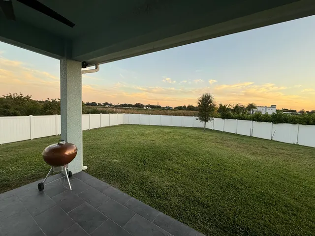 a view of a windows and yard in front of the house