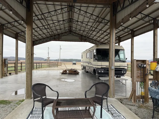 a view of an outdoor space with seating area