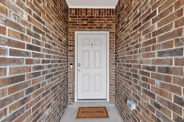 a view of a brick wall