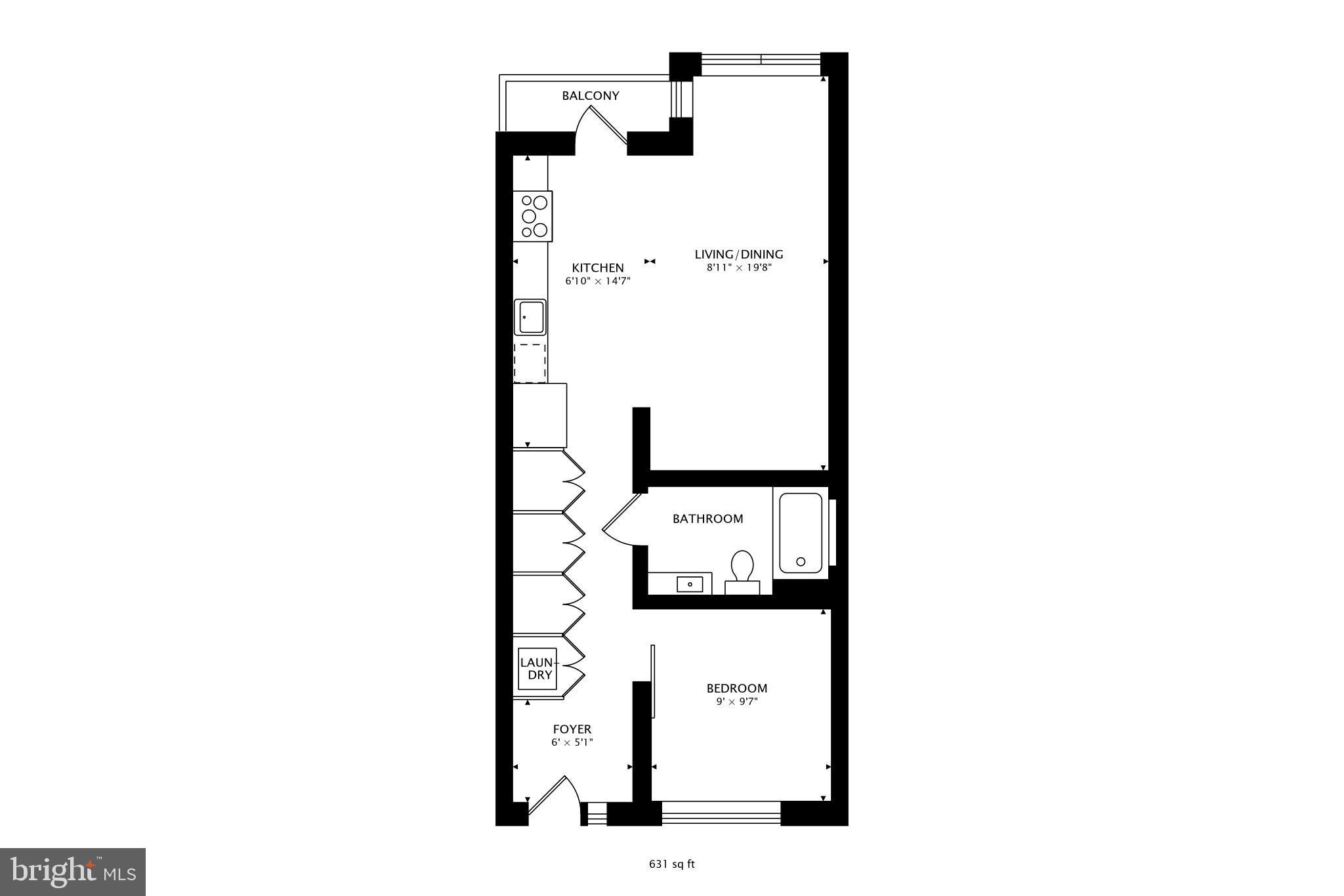 1550 11th Street Northwest, Unit 203 Washington, DC 20005 - Photo 2 of 35 Charming layout with balcony and cozy spaces.
