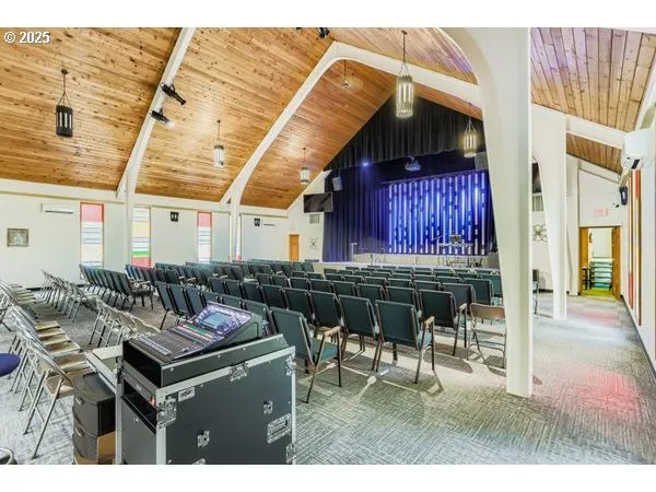 a view of a chairs and table in the patio
