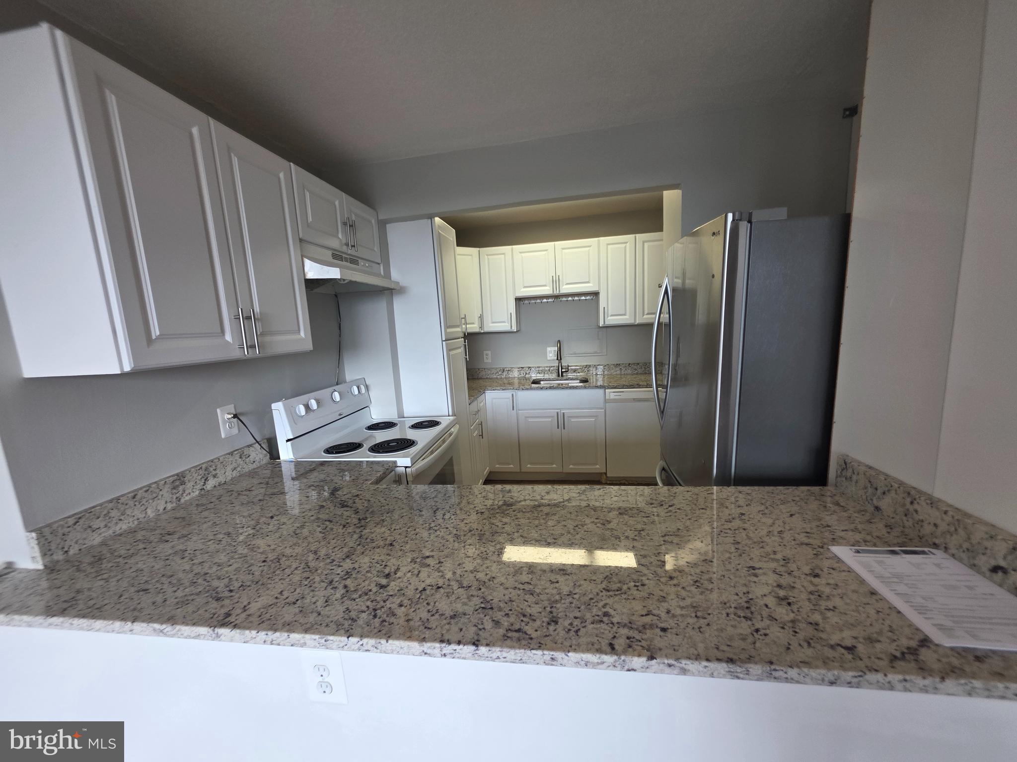 1836 Metzerott Road, Unit 916 Adelphi, MD 20783 - Photo 31 of 42 a kitchen with a sink a refrigerator and cabinets