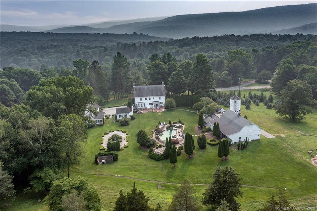 Overhead view of Main House, Carriage House and Guest house