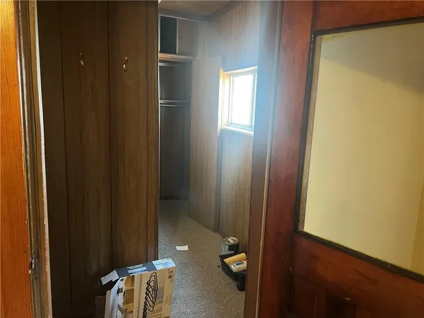 an empty room with a window