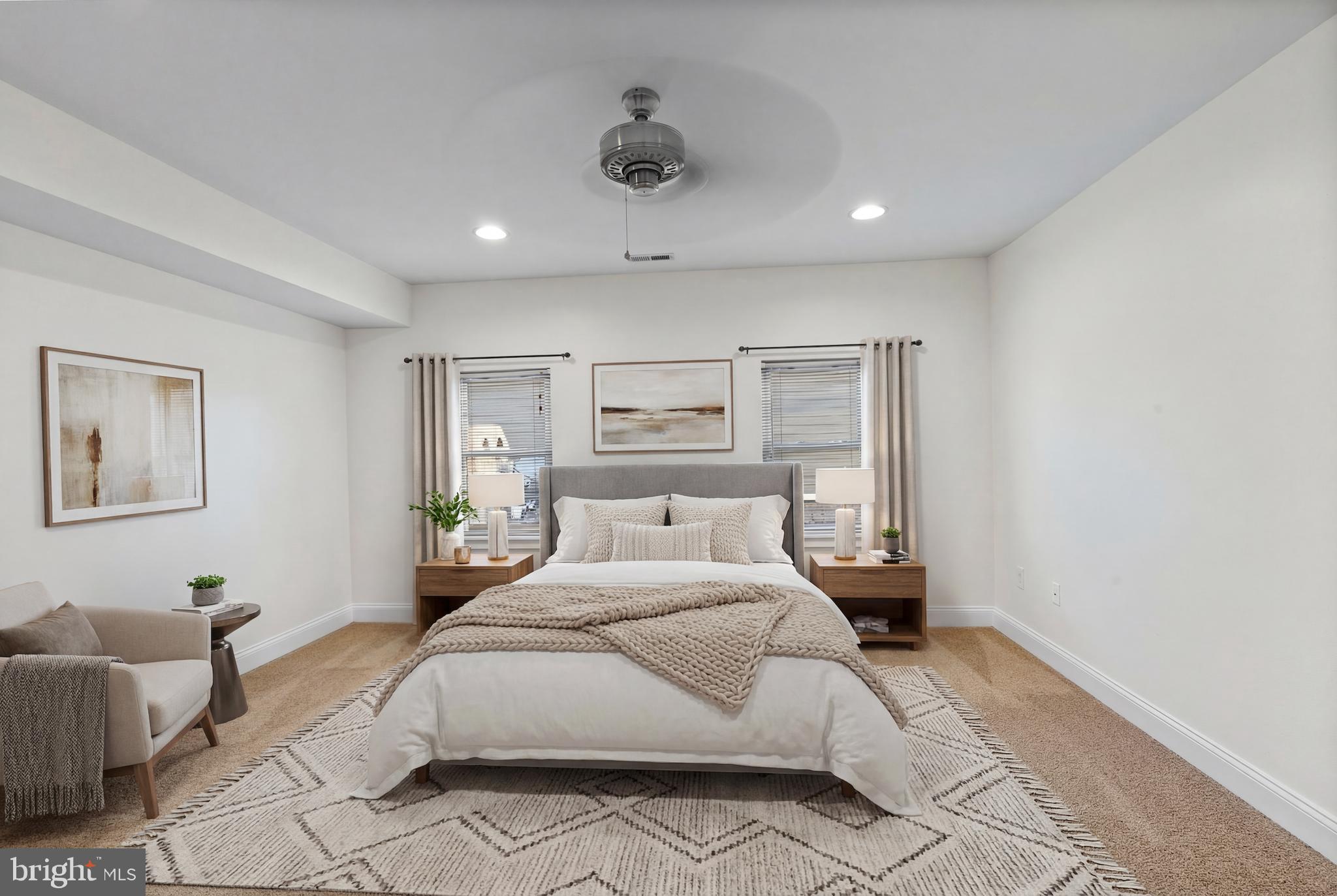 402 East Fort Avenue Baltimore, MD 21230 - Photo 11 of 35 a bedroom with a large bed and a chandelier