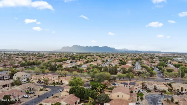 an aerial view of a city