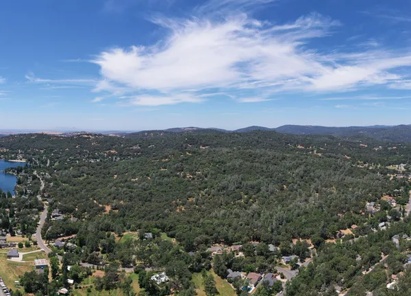 a view of a city and mountains