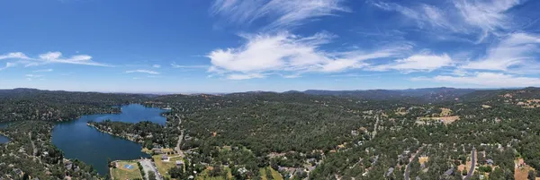 an aerial view of multiple house