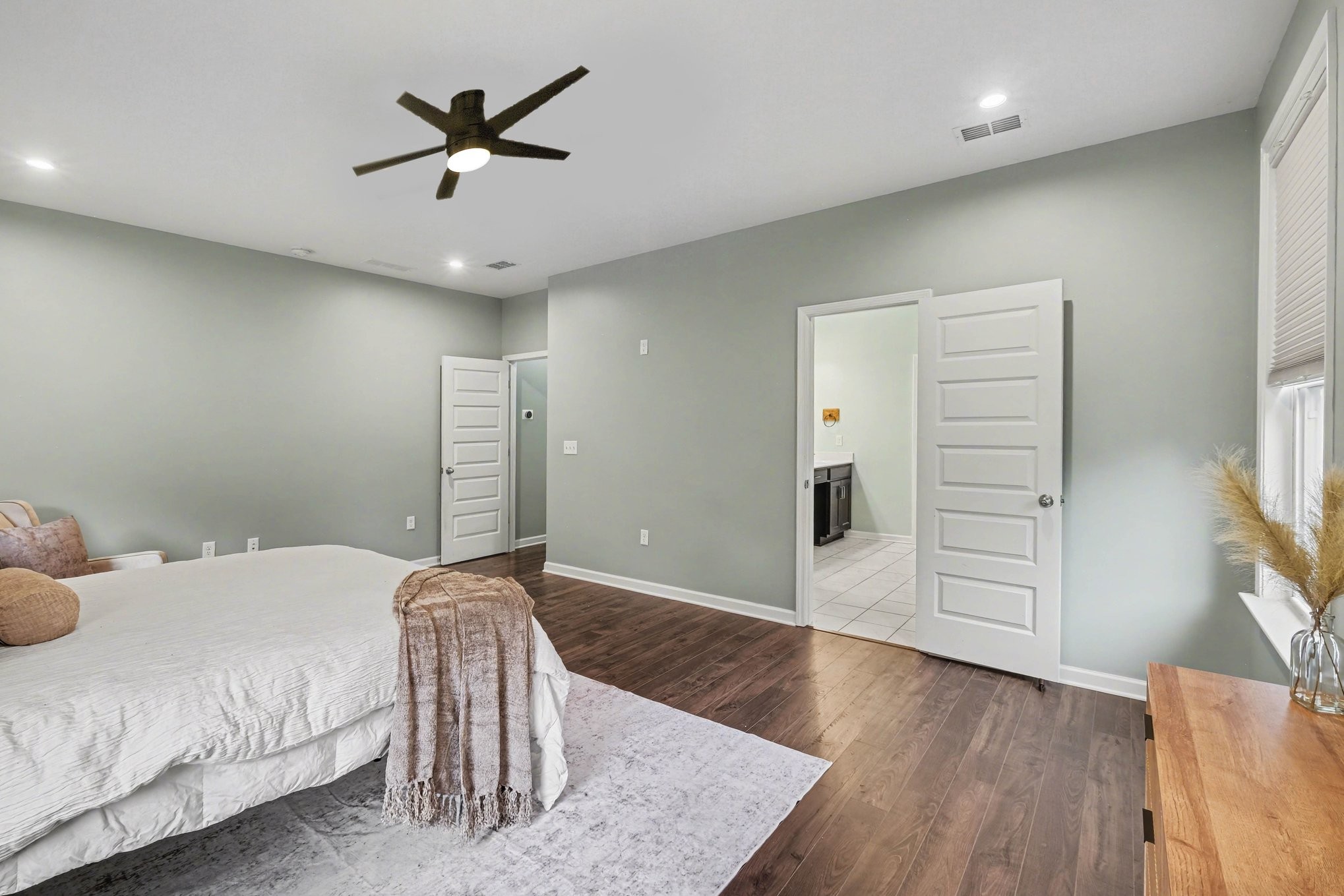 3738 Magpie Lane Murfreesboro, TN 37128 - Photo 16 of 42 a bedroom with a bed and a ceiling fan