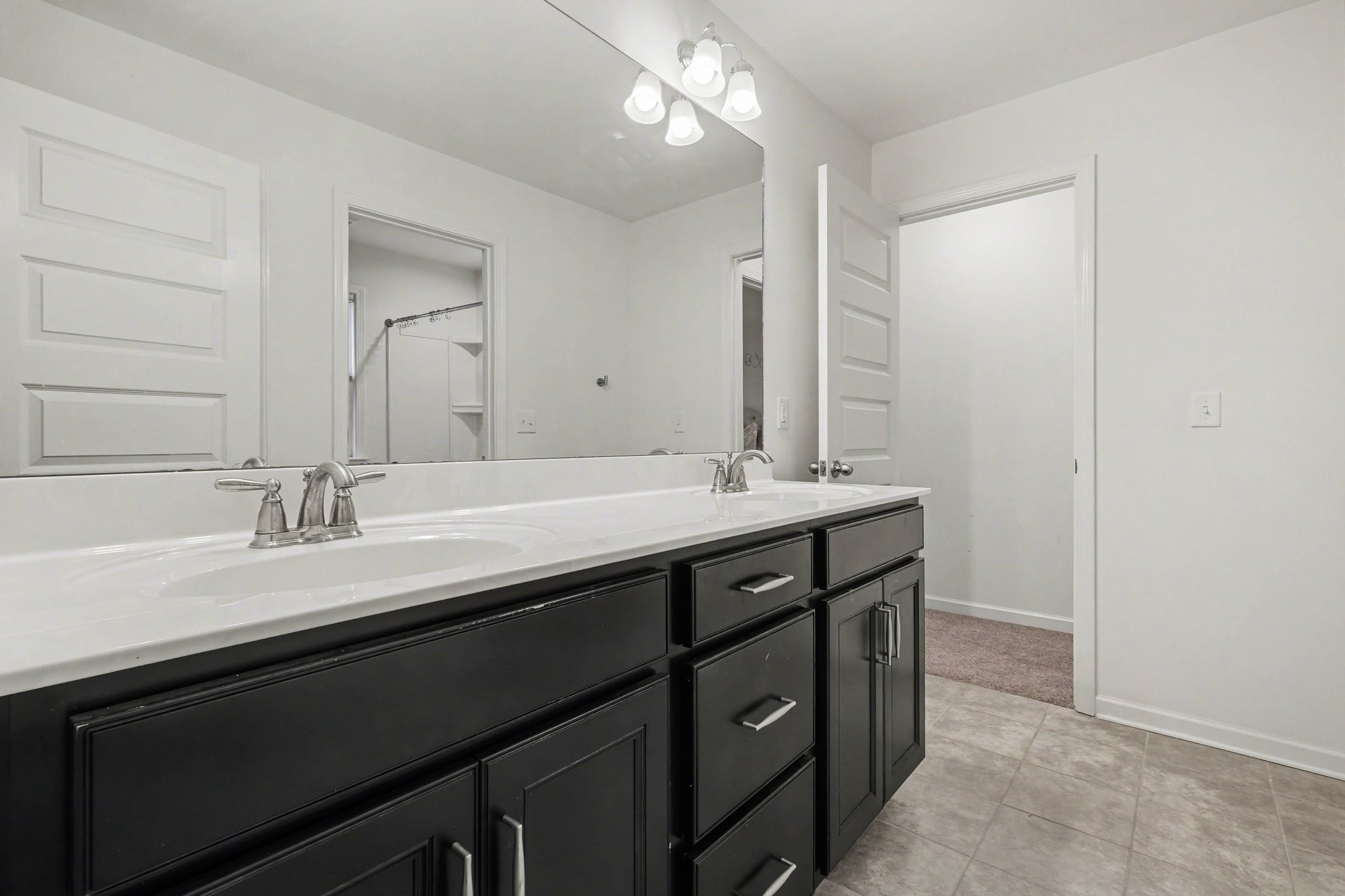 3738 Magpie Lane Murfreesboro, TN 37128 - Photo 28 of 42 a bathroom with a sink double vanity and a mirror