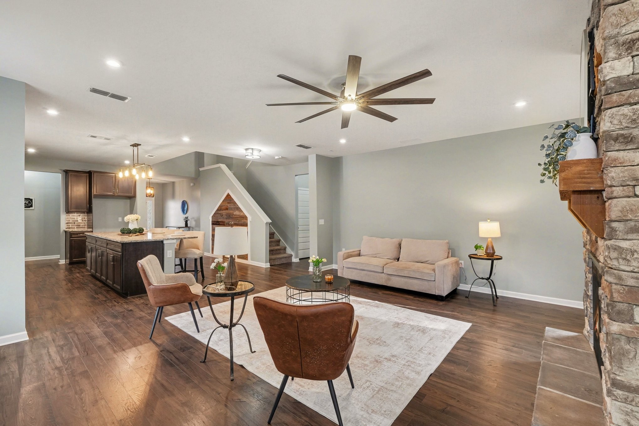 3738 Magpie Lane Murfreesboro, TN 37128 - Photo 6 of 42 a living room with furniture and a chandelier
