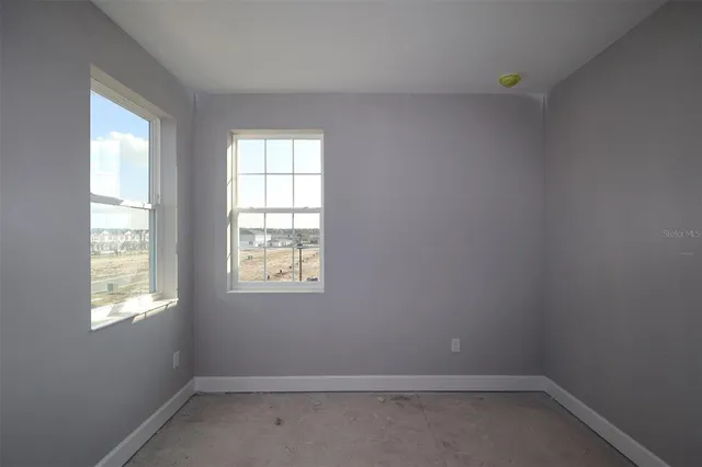 an empty room with a window