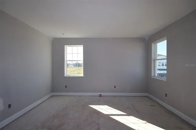 an empty room with a window