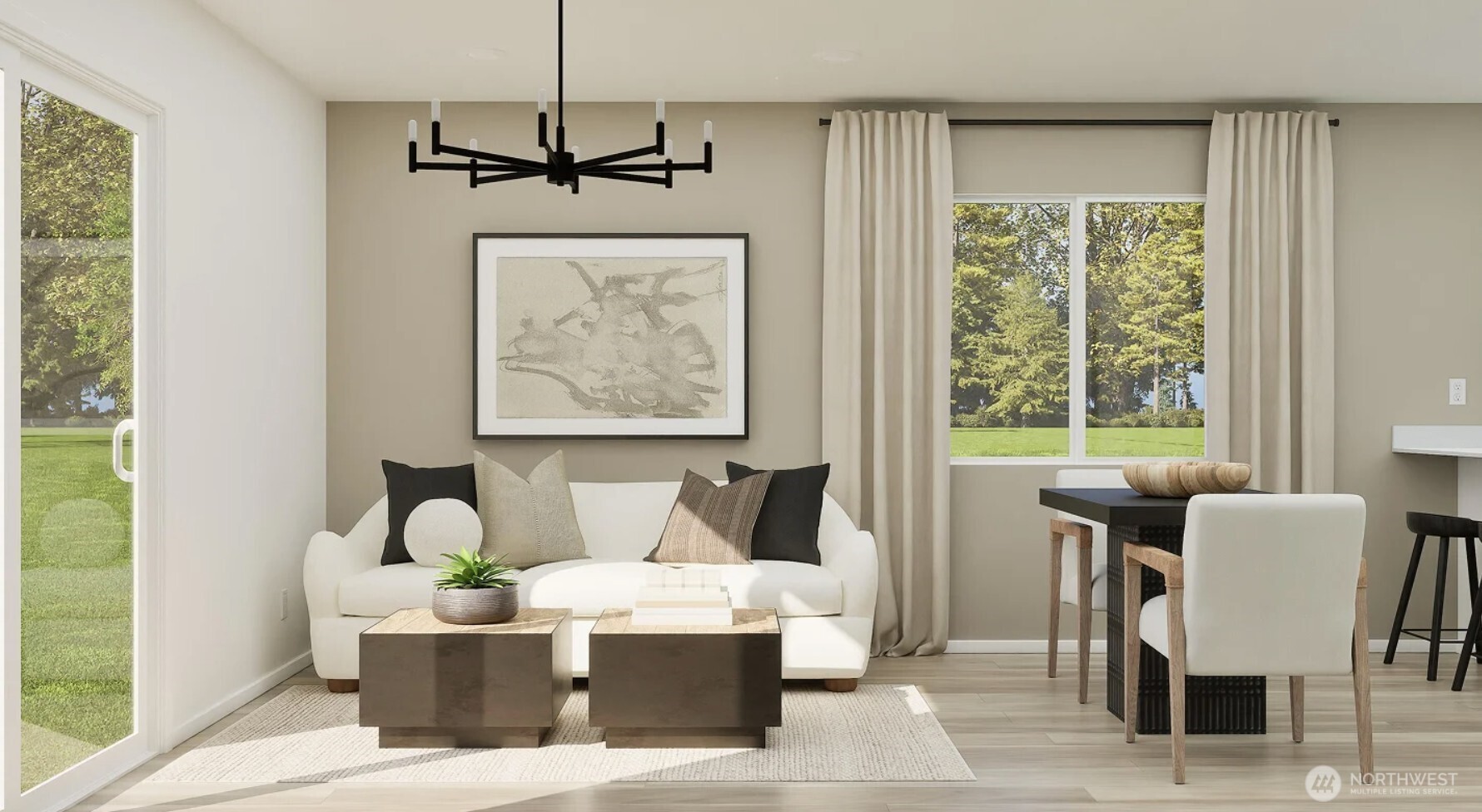 153 Moonshadow Lane Sequim, WA 98382 - Photo 6 of 16 a living room with furniture a window and a table