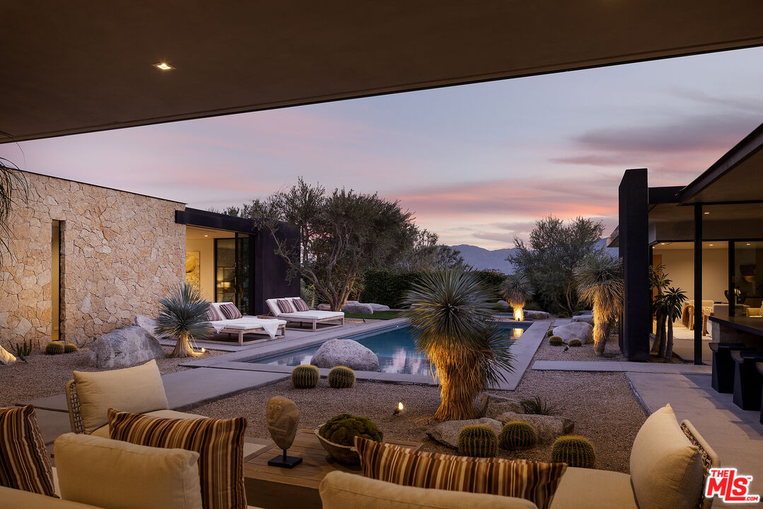 2 Echo Lane Rancho Mirage, CA 92270 - Photo 30 of 37 a view of a patio with couches and chairs