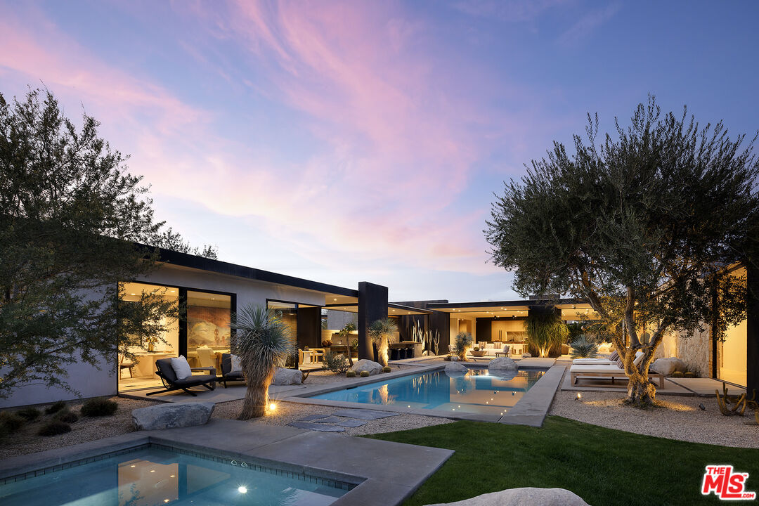 2 Echo Lane Rancho Mirage, CA 92270 - Photo 33 of 37 a view of a house with backyard porch and sitting area