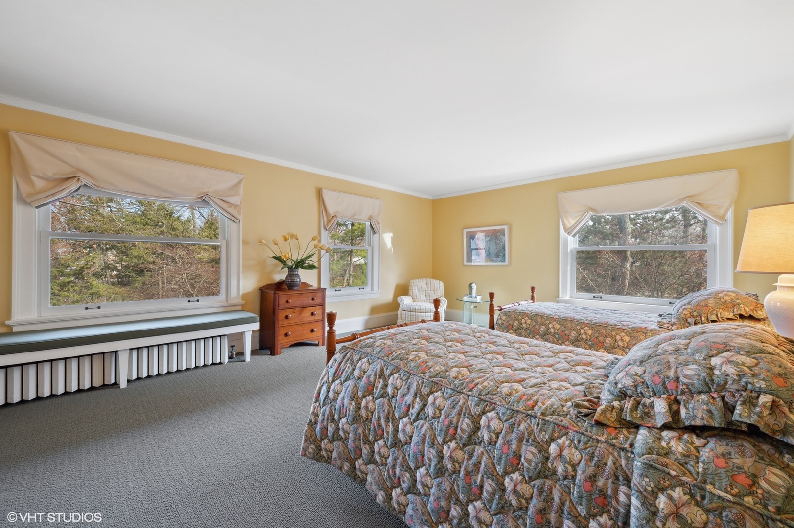 881 Private Road Winnetka, IL 60093 - Photo 32 of 60 a bedroom with a large bed and a large window