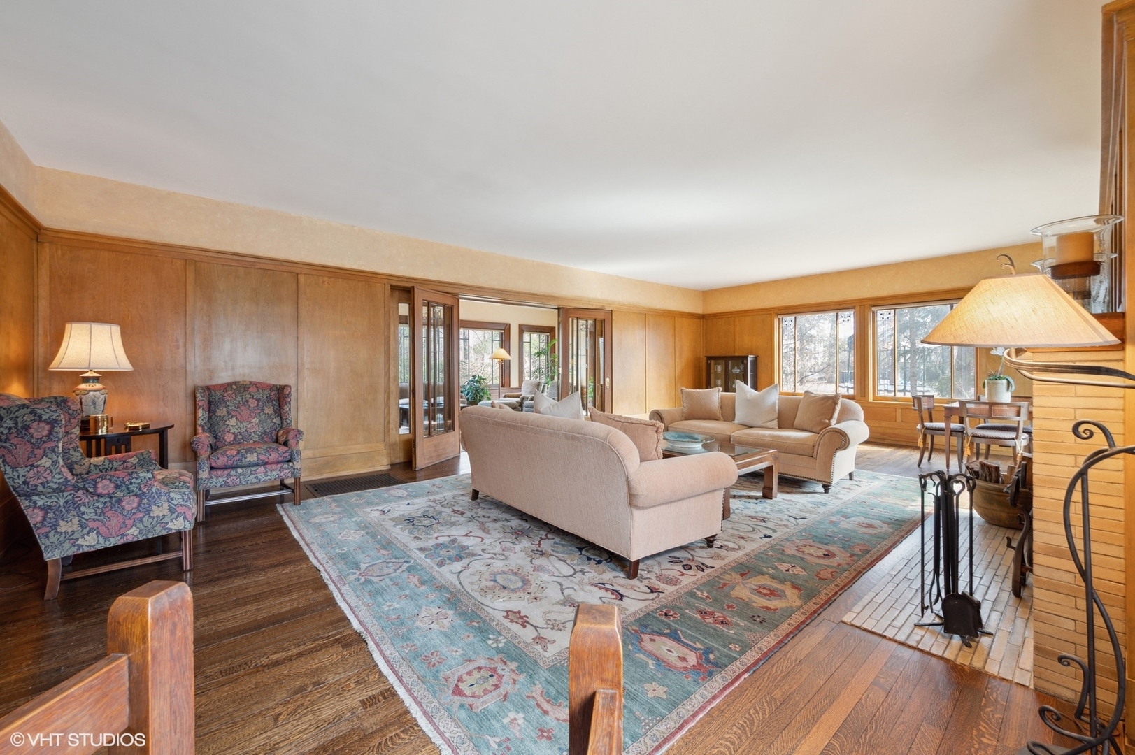 881 Private Road Winnetka, IL 60093 - Photo 7 of 60 a living room with furniture and a fireplace