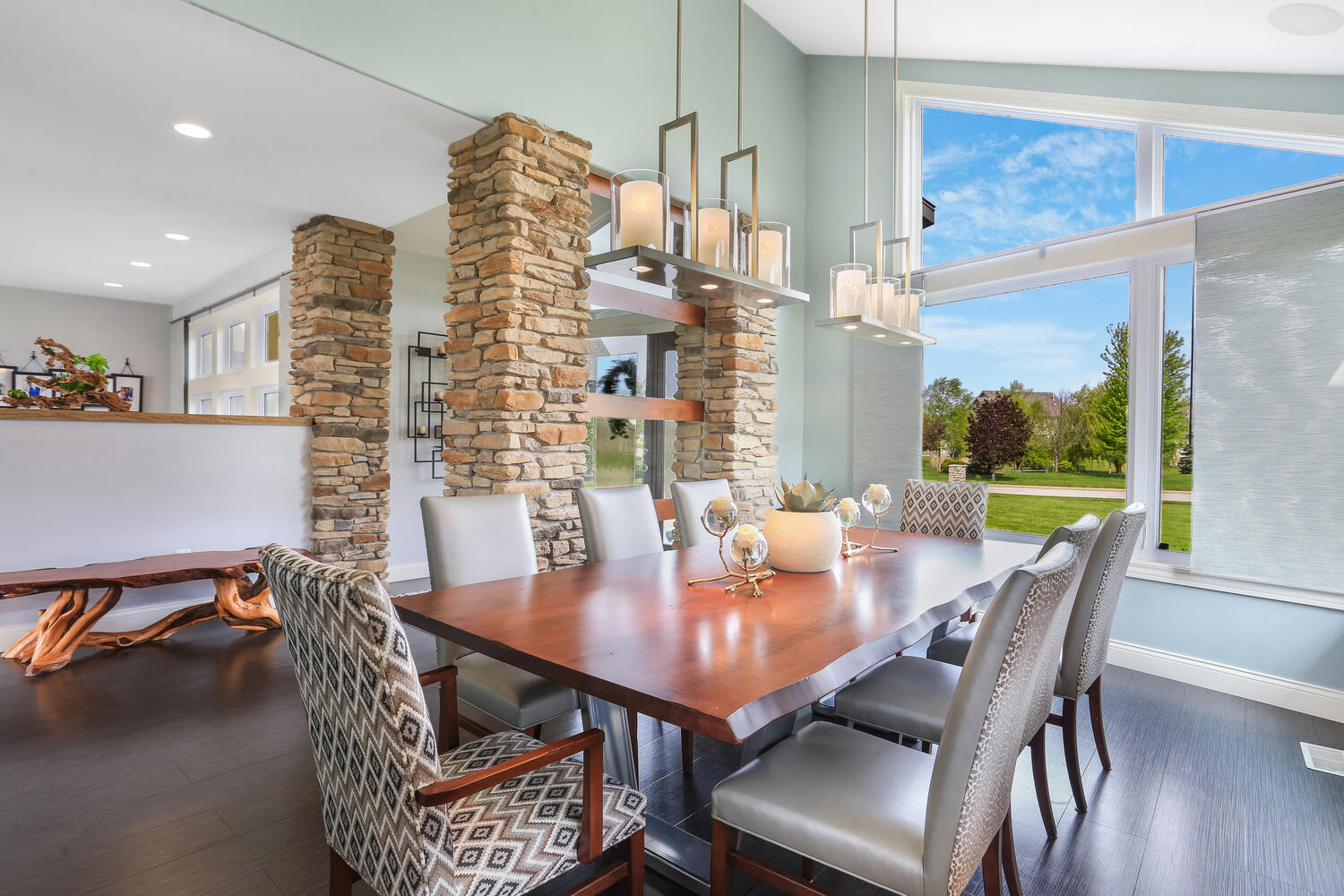 1411 Cross Creek Road Mahomet, IL 61853 - Photo 17 of 70 a view of a dining room with furniture window and outside view