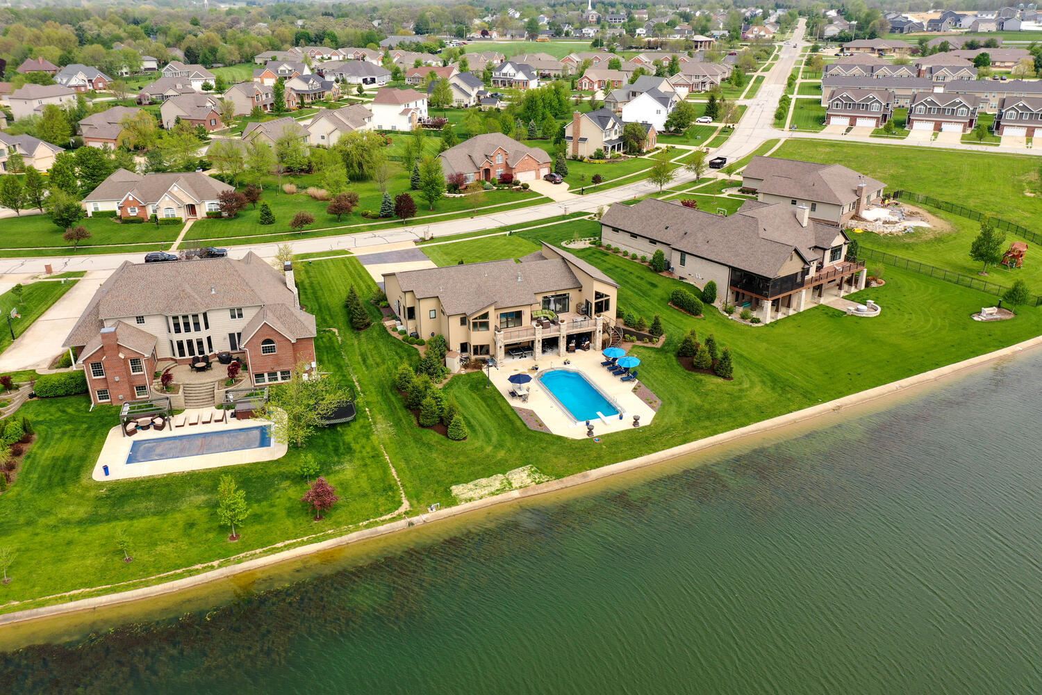 1411 Cross Creek Road Mahomet, IL 61853 - Photo 70 of 70 an aerial view of a house with a garden